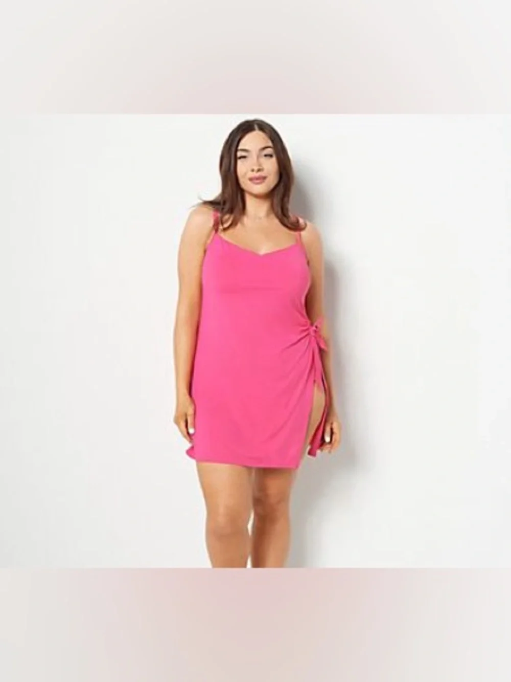 Lands end Pink Sweetheart Swim Dress One Piece Swimsuit NWT